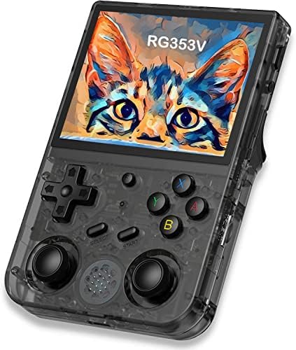Console de Jeux Portable Retro RG353V, système Linux/Android 11, 64G TF carte 4452 Jeux Console RK3566 Quad-Core 1.8GHz, Anbernic RG353V Console Retro support 5G WiFi 4.2 Bluetooth(Noir) Fiche Technique et Prix au Maroc