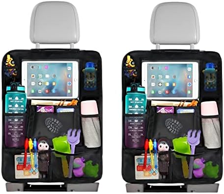 Organisateur Voiture Enfant, 2 PCS Rangement Auto Accessoire Interieur avec Poche iPad 10'', 10 poches Dossier de Voiture Protecteur de Siège , Noir Fiche Technique et Prix au Maroc