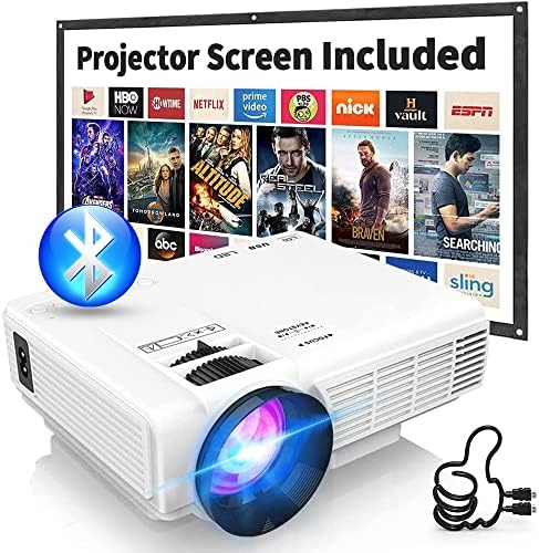 Mini projecteur mis à jour 2023 avec Bluetooth et écran de projection, vidéoprojecteur portable Full HD 1080P 9 500 lumens, projecteur de cinéma maison compatible avec HDMI, USB, AV, ordinateur portable, smartphone
Avis, Fiche Technique et Prix au Maroc