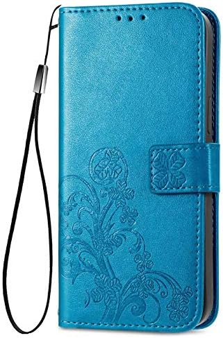 LEYAN Coque pour Xiaomi Redmi 9AT / Xiaomi Redmi 9A, PU Cuir Housse TPU Flip Portefeuille Etui avec Carte Fente & Stand Fonction & Motif Relief, Magnétique Protection Case Cover, Bleu Fiche Technique et Prix au Maroc