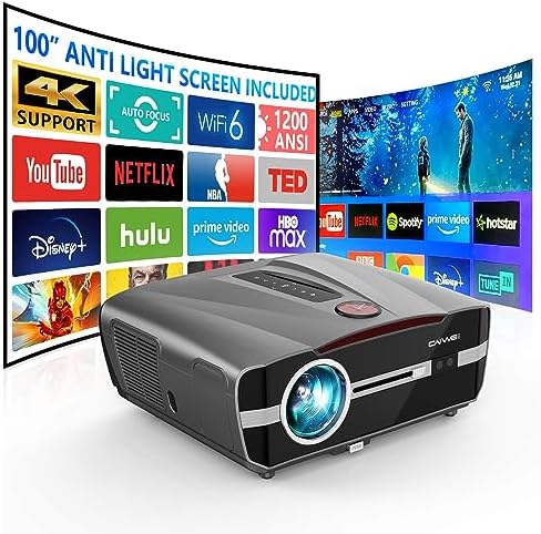 Projecteur de lumière du jour 4K avec mise au point automatique 5G WiFi, projecteur intelligent Ultra HD 4K avec WiFi 6 et Bluetooth, projecteur de jour 1200 ANSI haute luminosité, avec Android TV, applications, Netflix, Prime Video, HDMI, USB
Avis, Fiche Technique et Prix au Maroc