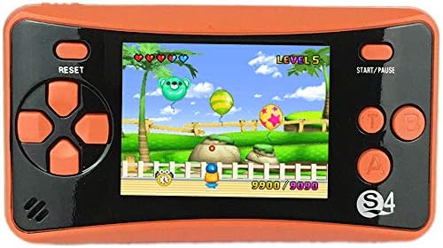 QINGSHE QS-4 Console de jeu portable pour enfants, Arcade de salle de divertissement rétro FC Video Player, 2,5" LCD couleur 182 jeux classiques intégrés, cadeau d'anniversaire pour enfants - Orange Fiche Technique et Prix au Maroc