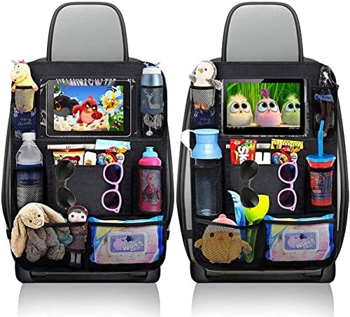 DASIAUTOEM Organisateur Voiture Enfant, 2Pcs Organisateur de Voiture, Rangement Auto Accessoire Interieur, Organisateur Voiture avec 20 Poches, Protection Siège Arrière Voiture avec Poche Fiche Technique et Prix au Maroc