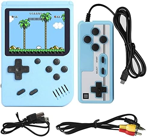 AVCXEC Console de Jeux Portable, Console de Jeu Retro FC avec 500 Jeux Classiques, Console de Poche Vintage, Mini Console de Jeu Rétro, Écran Couleur 2.4 Pouces, Prise en Charge des Jeux à Deux Joueur Fiche Technique et Prix au Maroc
