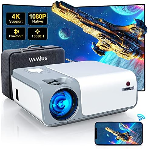 Videoprojecteur 5G WiFi Bluetooth, WiMiUS 9500 Lumen Projecteur 1080p Full HD Retroprojecteur Portable avec Fonction de 50% Zoom, Projecteur WiFi Home Cinéma Compatible iOS, Android, TV Stick,PS4 Fiche Technique et Prix au Maroc