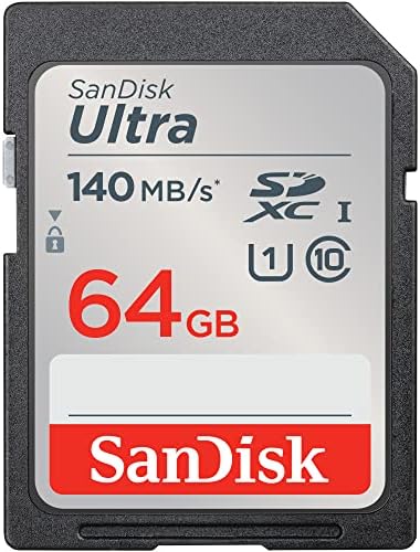SanDisk 64 Go Ultra SDXC Carte, avec jusqu'à 140 Mo/s, homologuée A1, UHS-I carte, Classe 10, U1 Fiche Technique et Prix au Maroc