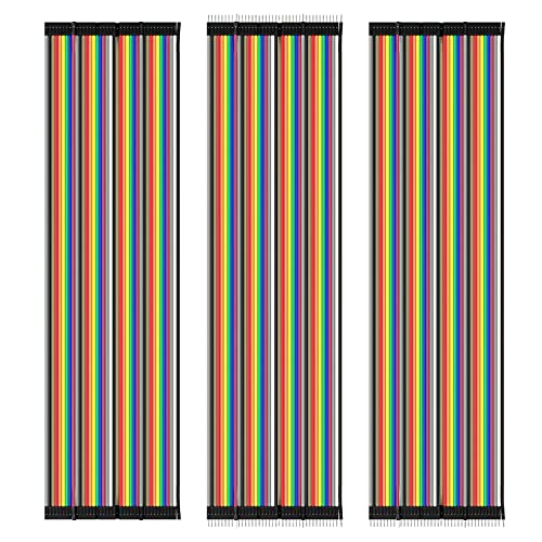 AZDelivery Jumper Wire Cable 3 x 40 pcs. Chaque 20 cm M2M/ F2M / F2F, 40Pin Mâle vers Mâle, 40 Pin Femelle vers Femelle, Compatible avec Arduino et Raspberry Pi Breadboard incluant Un E-Book! Fiche Technique et Prix au Maroc