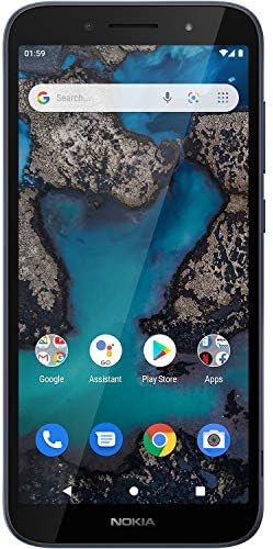 Nokia C1 Plus | Android 10 (Go Edition) | Unlocked Smartphone | 5.45" HD Screen | Face Unlock | LTE | 1/32GB | International Version | Blue Fiche Technique et Prix au Maroc