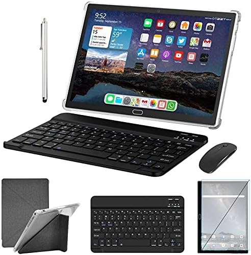 Tablette 2 en 1 10,1 pouces, tablettes Android 11.0, 64 Go/128 Go de ROM, double cellulaire 4G avec clavier, appareil photo 18 MP, processeur Octa-Core, WiFi, GPS, Bluetooth, tablette PC certifiée Google (gris 2023)
 Fiche Technique et Prix au Maroc