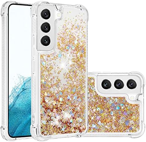GUODONG Case Tablet PC Étui de Paillettes for Samsung Galaxy S22 Étui for Femme Girly Sparkle Liquide Liquide Luxe Vertier Quicksand Transparent Soft TPU Étui for téléphone Tablet Couverture arrière Fiche Technique et Prix au Maroc