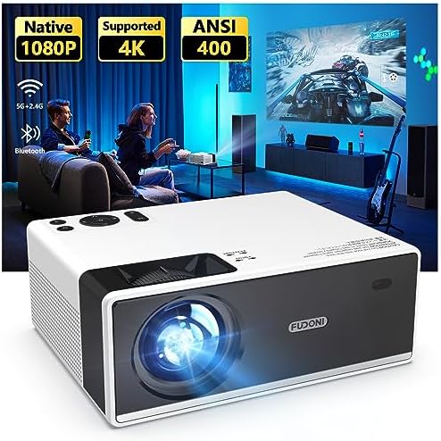 Projecteur FUDONI avec WiFi 5G et Bluetooth, projecteur portable extérieur 15000L 1080P 4K, mini projecteur vidéo de cinéma maison compatible avec iOS et Android téléphone/ordinateur portable/HDMI/USB et plus
Avis, Fiche Technique et Prix au Maroc
