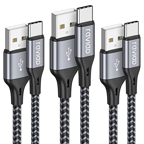 RAVIAD Câble USB C [0.3M+1M+2M/Lot de 3], Cable Chargeur USB C Charge Rapide 3A Cable USB Type C Nylon Tressé pour Samsung Galaxy S22 S21 S20 S10 S9 S8 A51 A50, Huawei P40 P30, Sony, Redmi Note-Gris Fiche Technique et Prix au Maroc