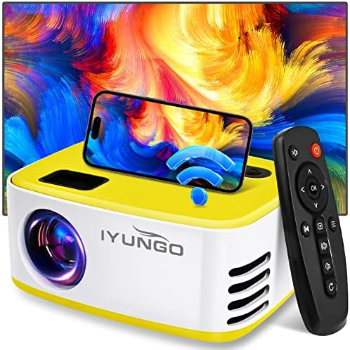 Mini Projecteur Video,WiFi Vidéoprojecteur Portable 720P Full HD Soutien,Retroprojecteur pour Téléphone,Projector Compatible avec USB Cadeau pour Les Enfants Fiche Technique et Prix au Maroc
