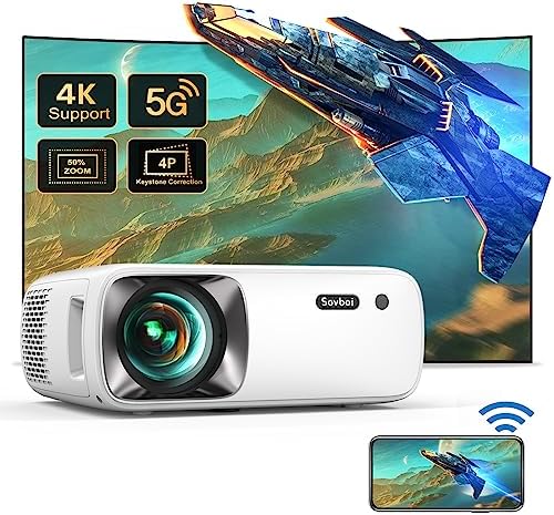 Projecteur extérieur 4K avec WiFi et Bluetooth : projecteur 20000L 600 ANSI natif 1080P, 4D/4P Keystone 450'' et zoom 50% projecteur vidéo Sovboi, projecteur de film SOI-Smart System pour usage extérieur/domestique
Avis, Fiche Technique et Prix au Maroc