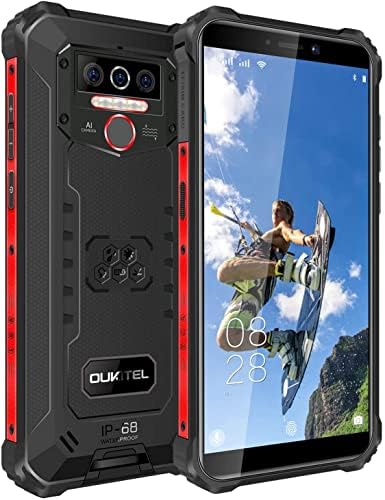 OUKITEL WP5 Pro (2022) Telephone Portable Incassable,8000 mAh,Smartphone Antichoc Étanche, 4Go+64Go,Triple Caméra,Android 10 4G Dual SIM,4 Flash LED,IP68,2 an de Garantie-Noir Fiche Technique et Prix au Maroc