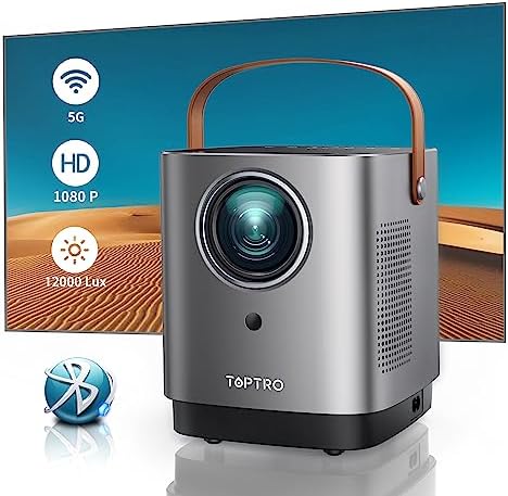 Projecteur Bluetooth 5G WiFi, projecteur extérieur TOPTRO TR23 1080P pris en charge 12000 lumens, mini projecteur avec son surround 360 degrés, anti-poussière, projecteur compatible avec TV Stick, iOS, Android, PS5
Avis, Fiche Technique et Prix au Maroc