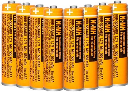 Lot de 8 piles rechargeables HHR-55AAABU NI-MH 550 mAh AAA 1,2 V pour téléphones sans fil Panasonic
 Fiche Technique et Prix au Maroc