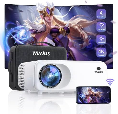 Projecteur WiFi 5G WiFi Bluetooth 4K, 460 ANSI natif 1080P WIMIUS W6 projecteur de film extérieur avec écran 300", 4P/4D Keystone, zoom 50%, vidéoprojecteur compatible iOS/Android/TV Stick/PS4/PPT
Avis, Fiche Technique et Prix au Maroc