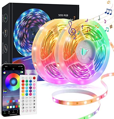 Lxyoug Ruban LED 20M, 5050 RGB Bande Lumineuse Multicolore Télécommande, Synchroniser avec la Musique, Bande Led Lumineuse Kit pour Helloween,Noël,Disco Maison,Cuisine,Mariage,Fête… Avis, Fiche Technique et Prix au Maroc