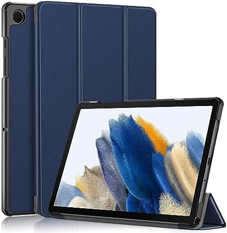 GMUJIAO Compatible avec Samsung Galaxy Tab A9 Plus 11 inch pour Cover,Étui de Téléphone en Cuir PU Ultra Mince avec Fonction de Support avec Trois Supports Pliants [Anti-Chute]-Bleu Marin Fiche Technique et Prix au Maroc