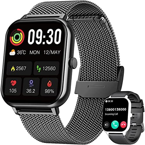 Montre Connectée Femme Homme Smartwatch: 1.83" Full écran Watch avec Appel Bluetooth 100 Sport Modes Moniteur de Fréquence Cardiaque Podometre Lecteur de Musique Montre Intelligente pour iOS Android Fiche Technique et Prix au Maroc