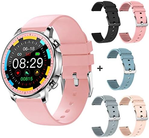 YLPCK Smartwatch Montre intelligente pour femme avec moniteur de fréquence cardiaque pour iOS et Android Rose et 5 pièges Fiche Technique et Prix au Maroc