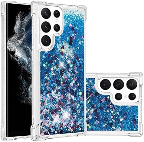 Case Tablet PC Étui de paillettes for Samsung Galaxy S22 Ultra Case for Femmes Girls Girly Sparkle Liquide Liquide Flottant Quicksand Transparent Soft TPU Étui for téléphone Tablet Couverture arrière Fiche Technique et Prix au Maroc