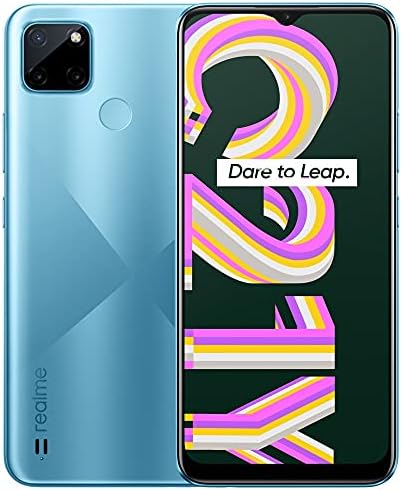 Realme C21Y (64GB, 4GB) 6.5" HD+, 5000mAh Battery, Instant Finger Print, Dual SIM GSM Unlocked Global 4G LTE - International Model RMX3261 (Fast Car Charger Bundle, Cross Blue) Fiche Technique et Prix au Maroc