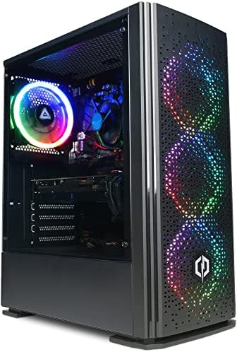 CyberpowerPC Wyvern PC Gamer - AMD Ryzen 5 4500, Nvidia GTX 1650 4Go, RAM 16Go, SSD NVMe 500Go, 450W 80+ PSU, WiFi, Windows 11, Blaze RGB Fiche Technique et Prix au Maroc