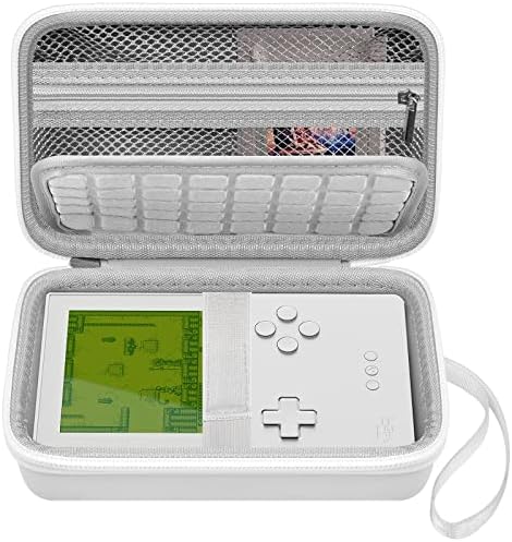 Étui rigide compatible avec console de jeu analogique de poche, mini lecteur de jeu portable pour cartes de jeux vidéo, câble de charge et accessoires (boîte uniquement) - Blanc Fiche Technique et Prix au Maroc