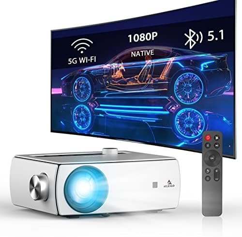 NexiGo WiFi Bluetooth Projector PJ10, 300ANSI, Native 1080P Movie Projector, Dolby_Sound Support, Remote, Compatible with Phone, Computer, HDMI, USB, AV Interfaces Fiche Technique et Prix au Maroc