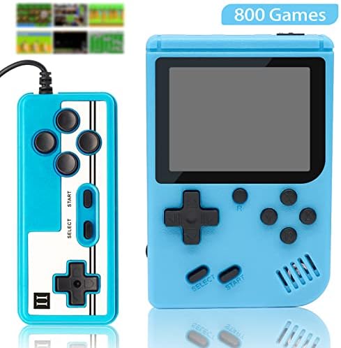 Wepai Console de Jeux Portable, Console retrogaming 3.0" pour Enfants, 800 Jeux Classiques FC, Batterie Rechargeable 1020mAh, supporte Deux Joueurs, connectable à la TV (Bleu Clair) Fiche Technique et Prix au Maroc
