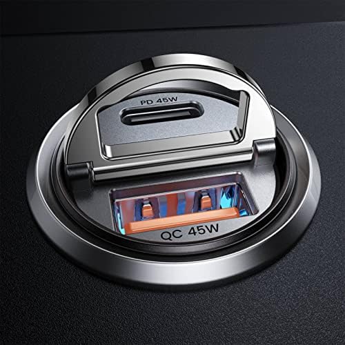 90W Chargeur Voiture USB C Rapide, Ultra Compact Métal Allume Cigare USB C [PD45W & QC45W] MRGLAS Chargeur Allume Cigare USB C pour iPhone 14/13/12 ProMax Samsung MacBook Pro iPad Pro Fiche Technique et Prix au Maroc