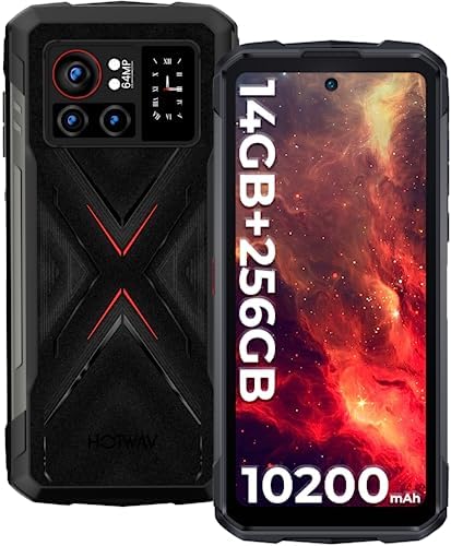 HOTWAV Cyber X Android 13 Telephone Portable Incassable (2023),10200mAh 14(8+6Virtual) Go +256Go(2To TF) Cellulare 6.78'' FHD+ 64MP Caméra Smartphone Incassable IP68/Dual 4G/NFC/GPS/OTG Fiche Technique et Prix au Maroc