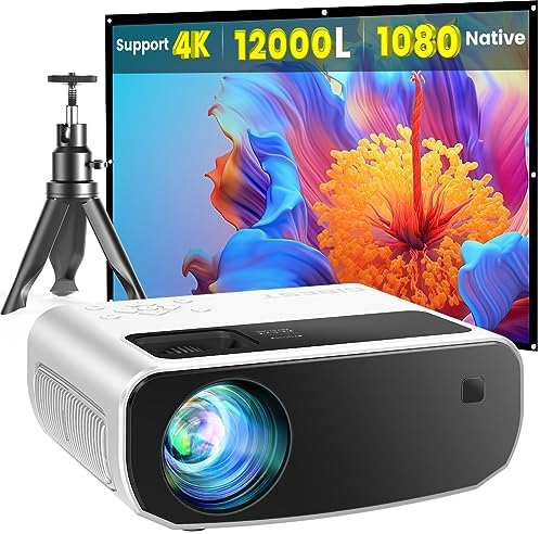 Mini Projector, 2023 Upgraded CiBest 1080P Full HD Portable Projector, 12000L Outdoor Projector for Home Theater Movie Projector, Projector 4K Compatible with HDMI, VGA, USB, TV Stick, LaptopAvis, Fiche Technique et Prix au Maroc