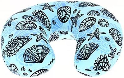 PROBUDGET 551339 Tour de Cou Microbilles, Repose Nuque microbilles MER ET Coquillages Polyester Bleu Fiche Technique et Prix au Maroc