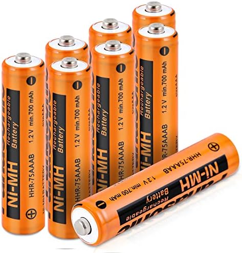 INF·AAA·L 8PCS HHR-75AAA Batterie rechargeable Ni-MH pour Batteries de téléphones sans fil Panasonic AAA, 700mAh
 Fiche Technique et Prix au Maroc