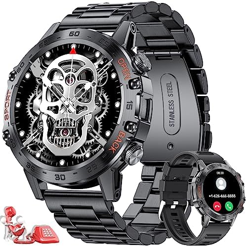 SUNKTA Montre Connectée Homme avec Appel Bluetooth pour Android iOS 400 mAh Sport Smartwatch Homme 2 Bracelets en Acier Noir pour Montre Intelligente Homme Fréquence Cardiaque Santé Moniteur Fiche Technique et Prix au Maroc