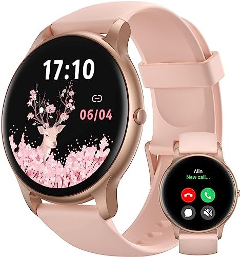 Parsonver Montre Connectée avec Appels Bluetooth, 1.32" Montre Sport Femme avec 100+ Sportifs Etanche IP68, Moniteur Sommeil Fréquence Cardiaque Podomètre, Smartwatch pour Android iOS, Or Rose SPROD1 Fiche Technique et Prix au Maroc