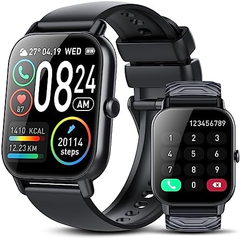 Sudugo 2023 Montre Connectée Femmes Homme avec Appel Bluetooth, 1.85" HD Smartwatch avec 112 Modes Sportifs/Podometre/Sommeil, Montre Sport Etanche IP68, Bracelet Smart Watch pour Android iOS, Noir Fiche Technique et Prix au Maroc