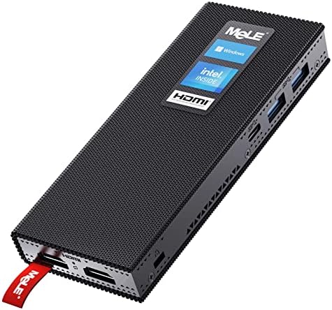 MeLE PCG02 Pro Mini PC Stick sans ventilateur J4125 8 Go/128 Go Windows 11 Pro Micro ordinateur Stick double HDMI 4K Wi-Fi5 Gigabit Ethernet BT4.2 Prise en charge SSD, USB PD3.0 sur bureau d'affaires industriel IOT Media Home
 Fiche Technique et Prix au Maroc