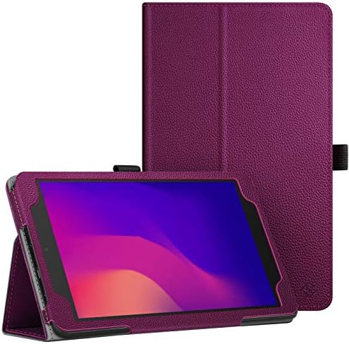 Fintie Folio Case for Alcatel Joy Tab 2 Tablet 8-inch 2020 Release (Model: 9032Z) - Premium PU Leather Protective Stand Cover with Pencil Holder, Also fits for TCL Tab 8.0" Tablet (Purple) Fiche Technique et Prix au Maroc