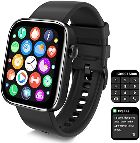 Montre Connectée avec Appel Bluetooth et SMS, 1.8" Smartwatch Sport Tactile Watch Homme Femme pour Android iOS, Assistant Vocal/120 Modes/Tracker d'activité/Moniteur de Sommeil/ /SpO2/Etanche IP68 Fiche Technique et Prix au Maroc