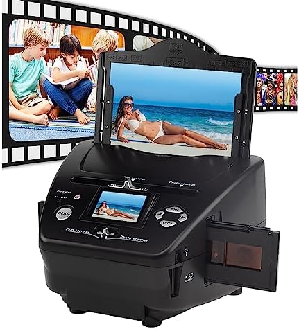 Scanner De Film Photo Numérique, Scanner Négatif De Diapositives 16 MP, Convertit La Photo De Film Et La Carte De Visite, Numérise en Une Seule Touche Et Numérise Vos Souvenirs, pour Le Bureau Fiche Technique et Prix au Maroc