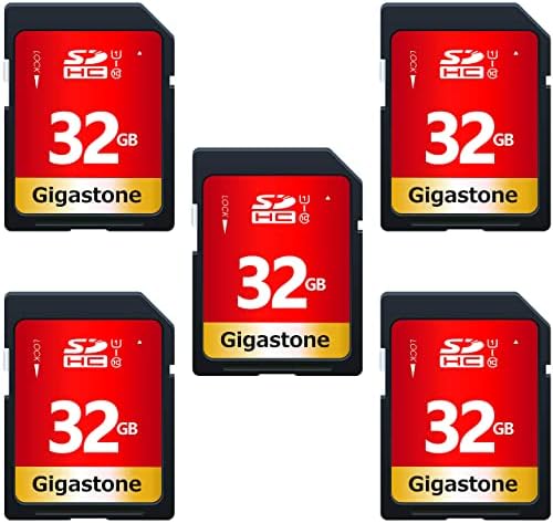 Gigastone 32 Go SDHC Carte Mémoire, Lot de 5 Cartes, Prime Série, Vitesse de Transfert allant jusqu'à 80 Mo/s. pour Photos, vidéos, Musique, fichiers, Caméscope, Caméra, PC, Classe 10 U1 UHS-I Fiche Technique et Prix au Maroc