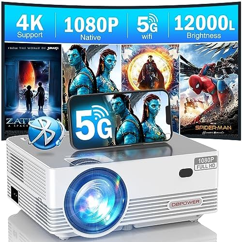 Projecteur Bluetooth 5G WiFi, DBPOWER 12000L FHD 1080P Projecteur 4K Support, Miroir d'écran de projecteur de film extérieur, Mini projecteur vidéo portable avec zoom/minuterie pour Smartphone/TV Stick/Ordinateur portable/DVD/PS5
Avis, Fiche Technique et Prix au Maroc