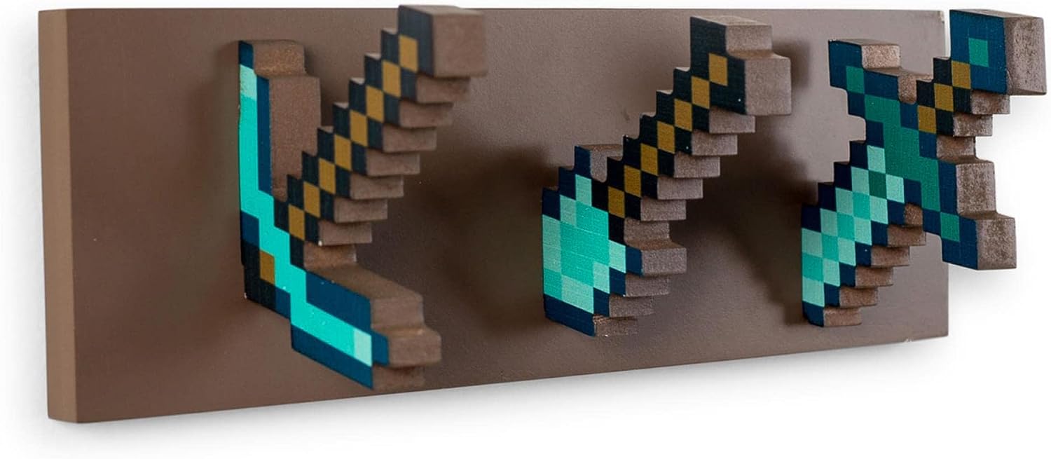 Ukonic Minecraft Diamond Tool Crochets muraux pour manteaux | Organisateur de rangement |  Support mural autoportant pour chapeaux et manteaux, essentiels pour la décoration de la maison |  Cadeaux et objets de collection de jeux vidéo
Avis, Fiche Technique et Prix au Maroc