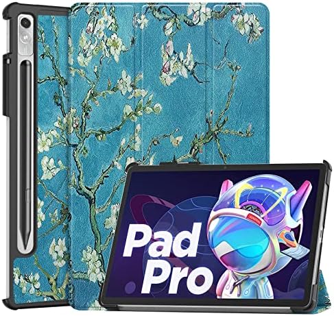GMUJIAO Cover Compatible avec Lenovo Tab P11 Pro Gen 2 11.2 inch,Étui de Téléphone en Cuir PU Ultra Mince avec Fonction de Support avec Trois Supports Pliants [Anti-Chute]-Fleur D'abricot Fiche Technique et Prix au Maroc