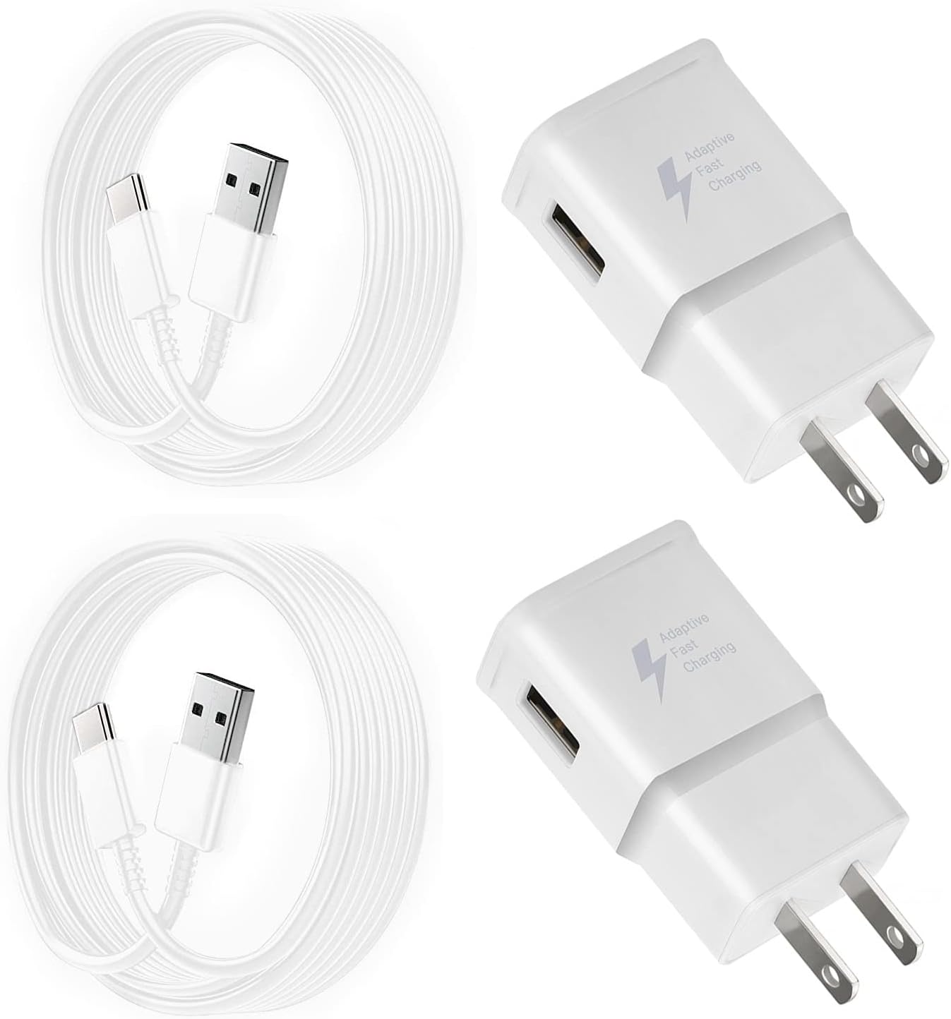 Powersky Chargeur de charge rapide pour téléphone Samsung (lot de 2) Chargeur USB adaptatif avec câble USB de type C pour Galaxy S21, S20, S10, S9, S8, Note10, 9, 8, 7 et séries A, chargeur de tablette Chargeur USB C
 Fiche Technique et Prix au Maroc