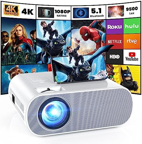 Projecteur HOMPOW, projecteur Bluetooth Full HD 1080p natif avec haut-parleur, mini projecteur de film portable extérieur 9500 lumens compatible avec ordinateur portable, smartphone, clé TV, Xbox, PS5
Avis, Fiche Technique et Prix au Maroc